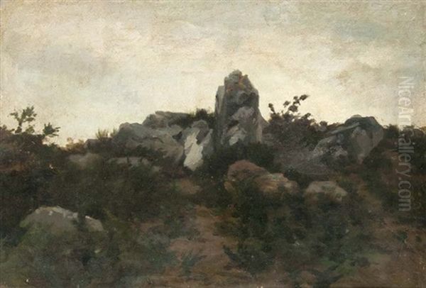 Felsige Landschaft Oil Painting by Alexandre Sege