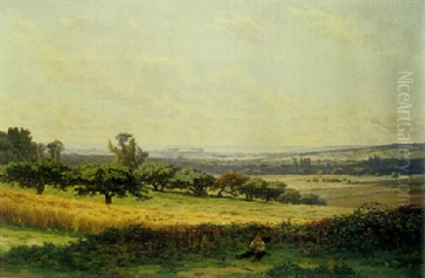 The Valley Of Courtry, Seine-et-marne Oil Painting by Alexandre Sege