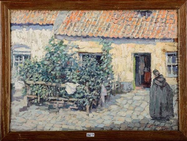 Maison Fleurie En Normandie Oil Painting by Adrien Segers