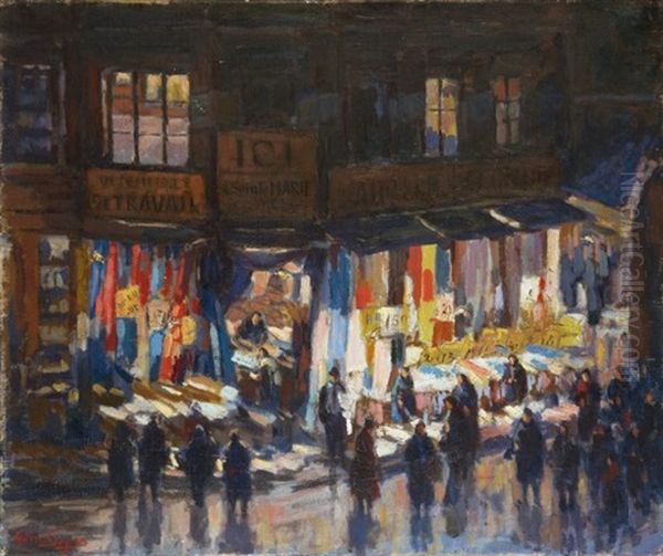 Coin De Marche, La Nuit Oil Painting by Adrien Segers