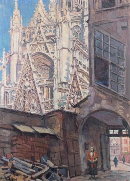 Cathedrale De Rouen Oil Painting by Adrien Segers