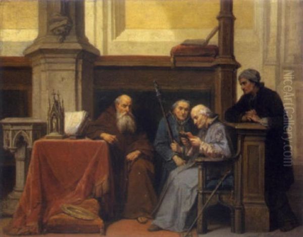 Besinnliche Lesung Oil Painting by Cornelius Johannes Adrianus Seghers