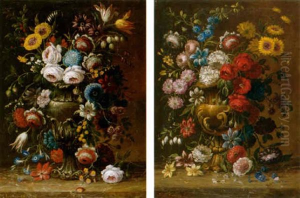 Blumenstilleben In Goldener Vase Oil Painting by Daniel Seghers