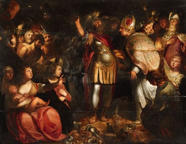 A Biblical Scene Oil Painting by Gerard Seghers