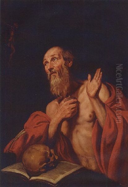 The Penitent Saint Jerome Oil Painting by Gerard Seghers