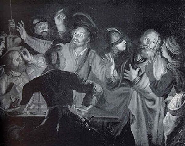 The Denial Of St. Peter Oil Painting by Gerard Seghers