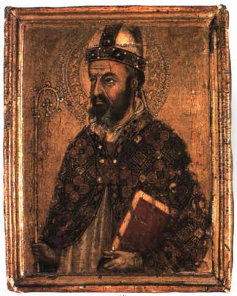 Bishop Saint Oil Painting by Niccolo Segna di Buonaventura