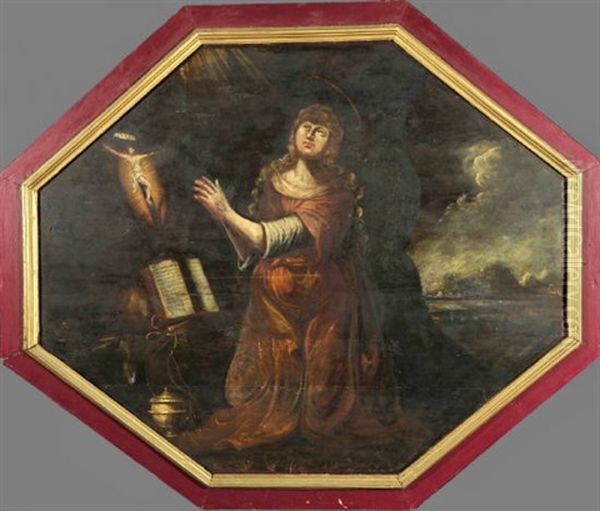 Busende Magdalena Oil Painting by Linus Seif