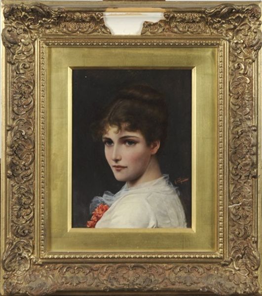 Portrait De Femme Oil Painting by Alfred Seifert