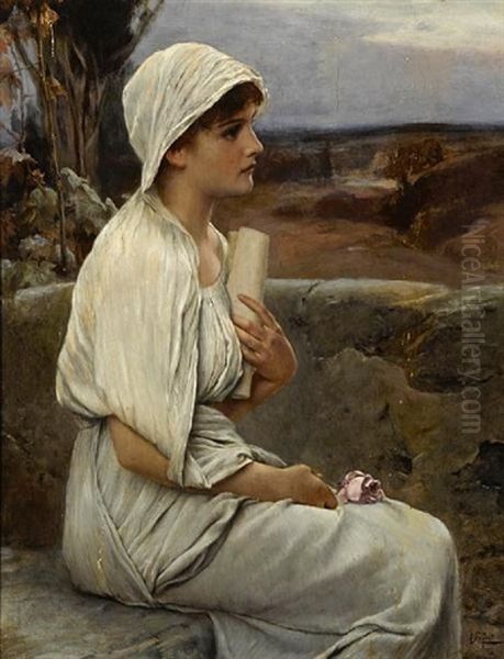 Hypatia Oil Painting by Alfred Seifert