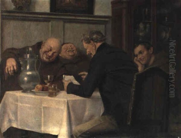 Die Erheiternde Nachricht Oil Painting by Alfred Seifert