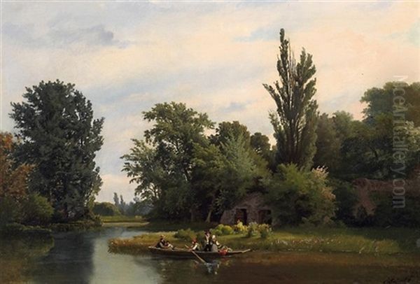 Der Sonntagausflug Oil Painting by Carl Friedrich Seiffert