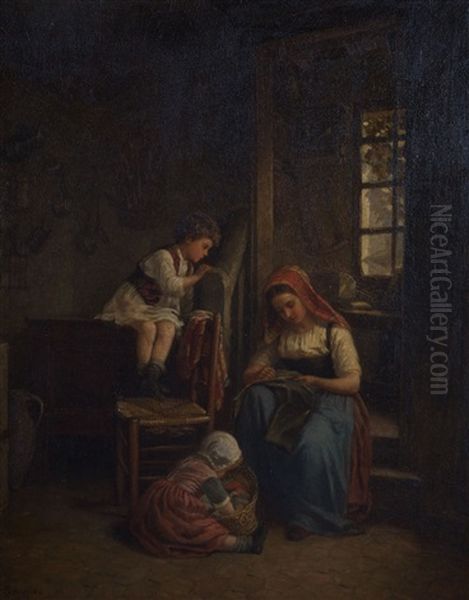 Domestic Scene by Paul Seignac