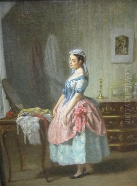 In A Dressing Room Oil Painting by Paul Seignac