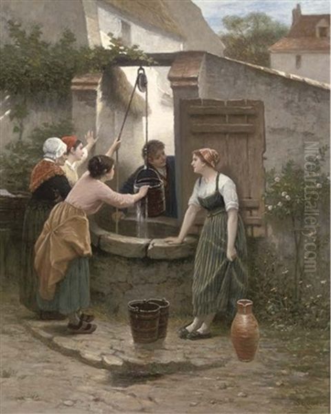 At The Well Oil Painting by Paul Seignac