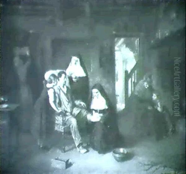 Sisters Of Mercy Oil Painting by Paul Seignac