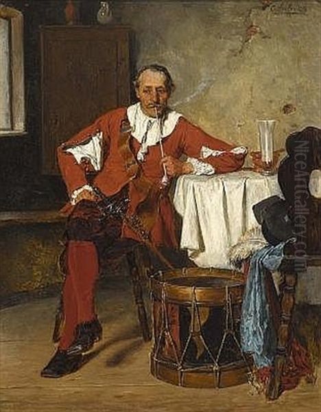 In Der Schenke Oil Painting by Carl Wilhelm Anton Seiler