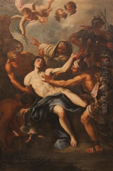 Martyrdom Of St. Lawrence Oil Painting by Daniel (Joseph D.) Seiter