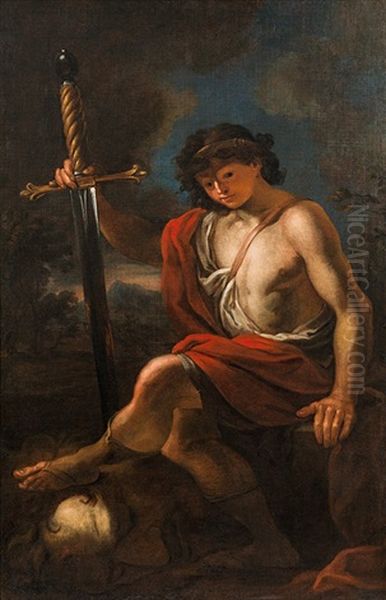 David With The Head Of Goliath Oil Painting by Daniel (Joseph D.) Seiter