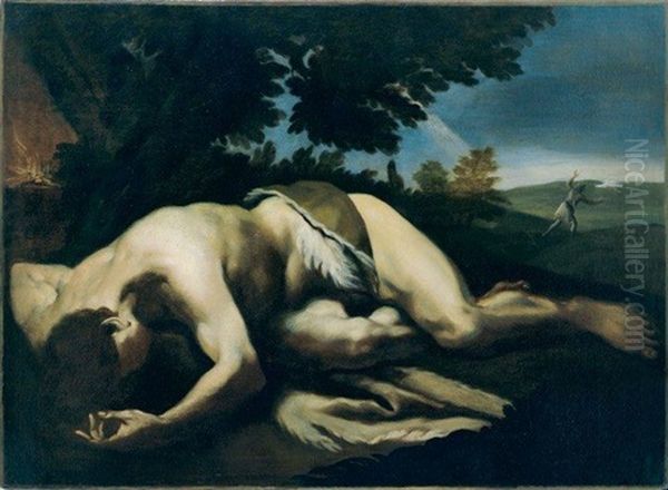 Cain Et Abel Oil Painting by Daniel (Joseph D.) Seiter