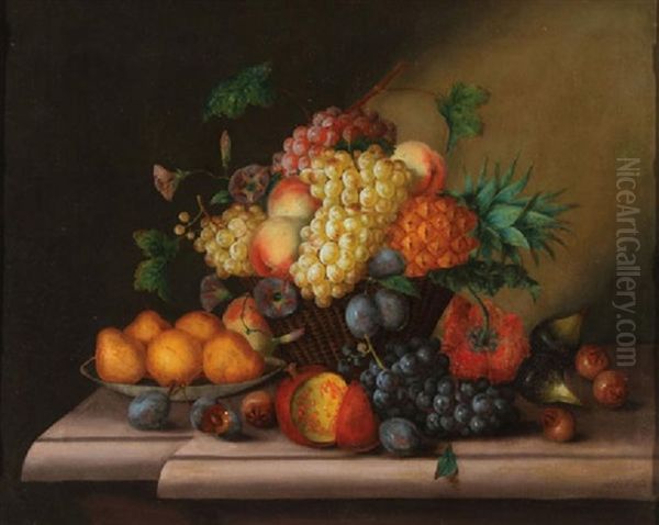 Still Life With Fruit Oil Painting by Georg Seitz