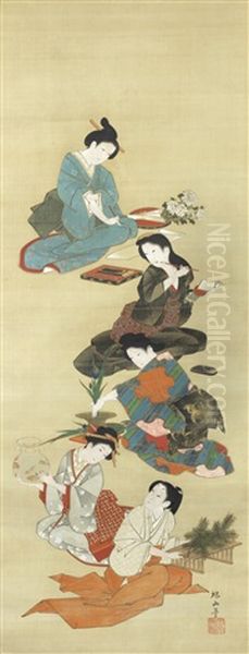 Kakejiku Oil Painting by Kyokuzan Sekine