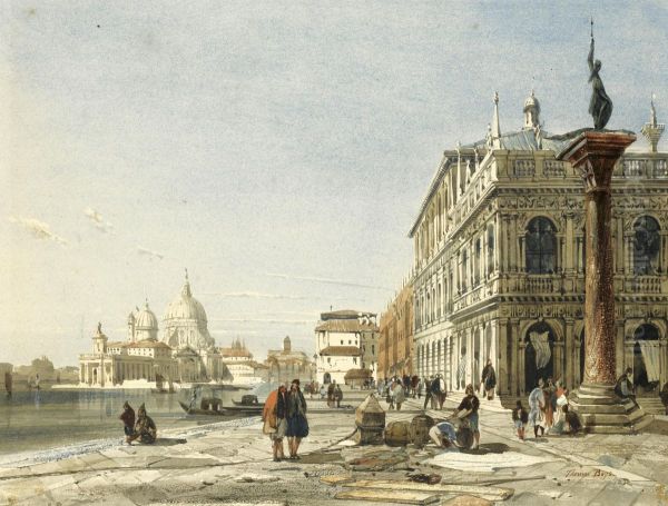 Santa Maria Della Salute From The Doge's Palace, Venice Oil Painting by Thomas Shotter Boys