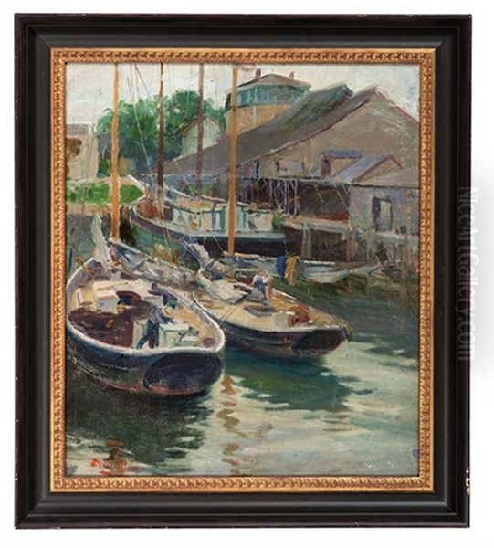 Booth Bay Harbor, Maine Oil Painting by Dixie Selden