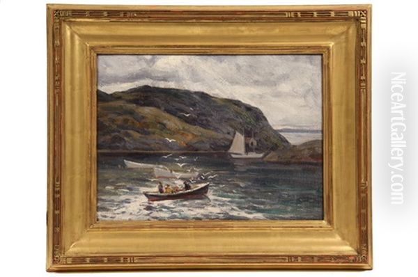 Return Of The Fishermen Oil Painting by Henry Bill Selden