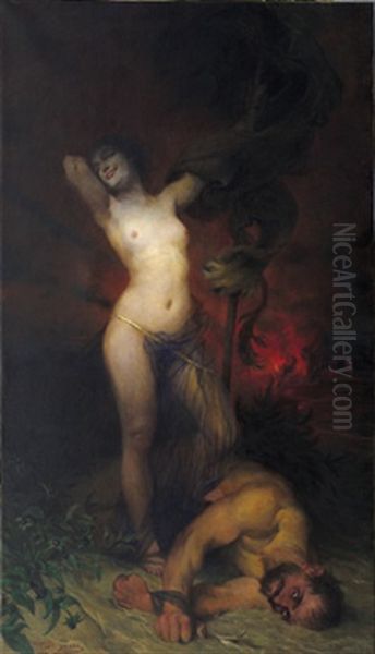 Belladonna Oil Painting by Adalbert Franz Seligmann