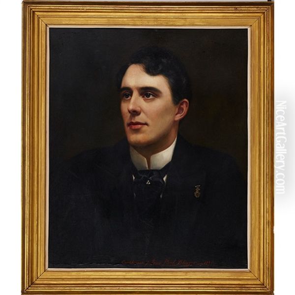 Portrait Of Cheiro (count Louis Hamon (1866-1936)) Oil Painting by Jean Paul Selinger