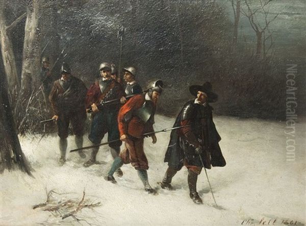 Wallenstein Mit Garde Im Winter Oil Painting by Christian Sell the Elder