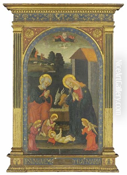 The Nativity Oil Painting by Jacopo Del Sellaio