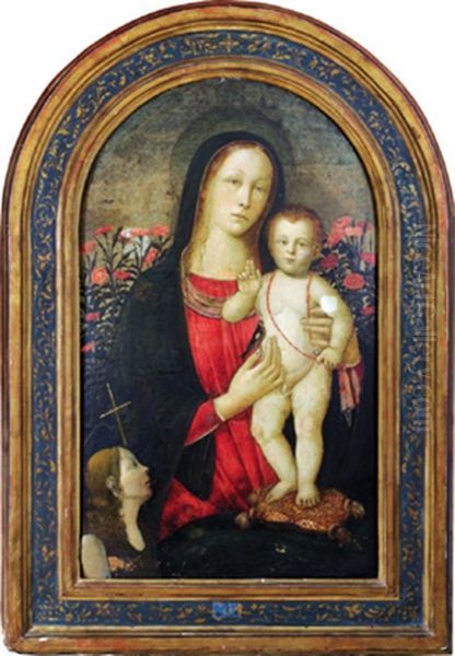 Madonna Mit Kind -madonna Con Bambino Oil Painting by Jacopo Del Sellaio