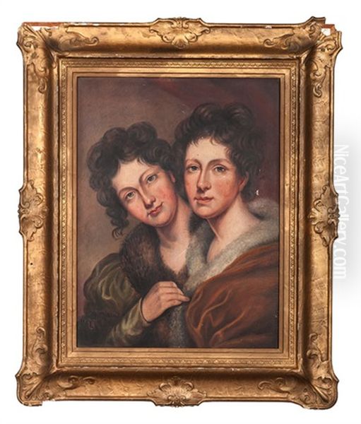 Portrait Of Eleanor And Rosalba Peale Oil Painting by Anna Peale Sellers