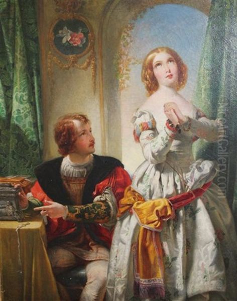 Scene From Romeo And Juliet Oil Painting by Henry Courtney Selous