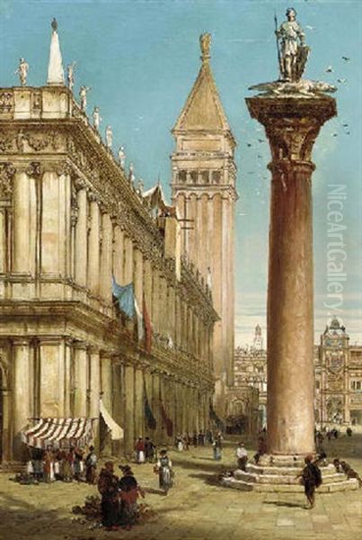 The Piazetta, Venice Oil Painting by Henry Courtney Selous