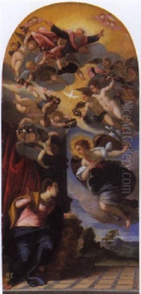 Annunciazione Oil Painting by Fra Semplice Da Verona