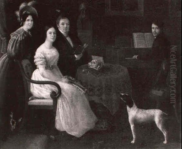 La Famille Du Dr. Dorin Oil Painting by Henri Senard