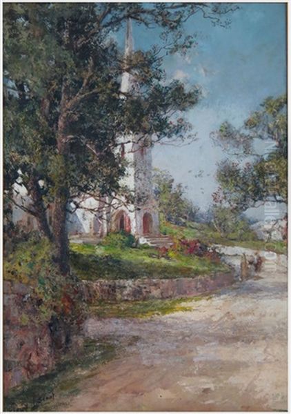 Paget Church, Bermuda Oil Painting by Prosper Louis Senat