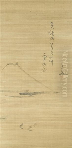 Zen Mountain Fuji Oil Painting by Gibon Sengai