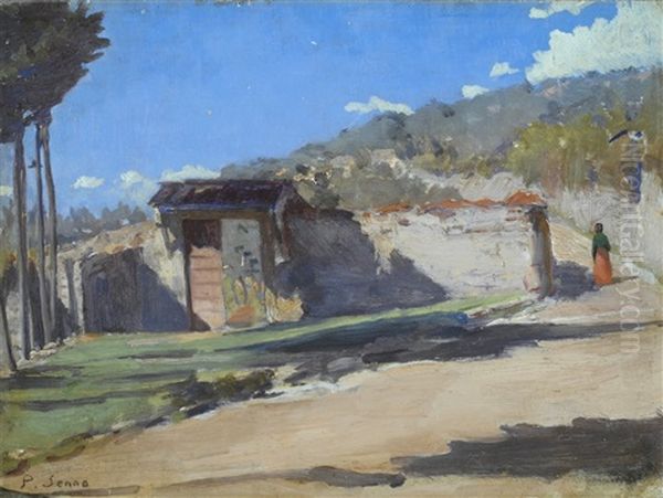 Scorcio Di Strada Di Campagna Oil Painting by Pietro Senno