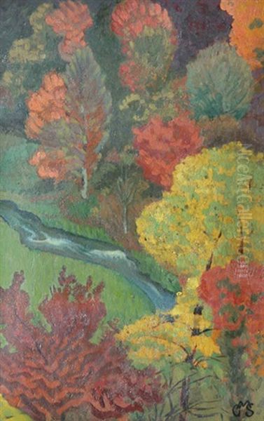 Paysage D'automne A Chateauneuf Oil Painting by Marguerite Serusier