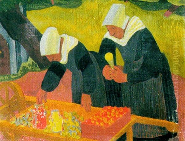 La Marchande De Bonbons Oil Painting by Marguerite Serusier