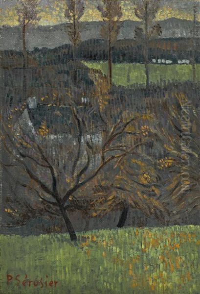 Paysage D'automne Aux Peupliers Et Pommiers Oil Painting by Paul Serusier