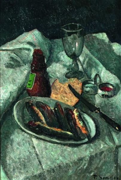 Nature Morte Aux Sardines Oil Painting by Paul Serusier