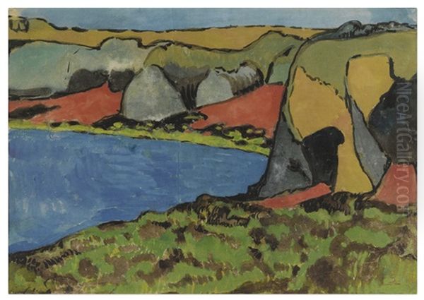 Paysage Breton, La Petite Anse Oil Painting by Paul Serusier