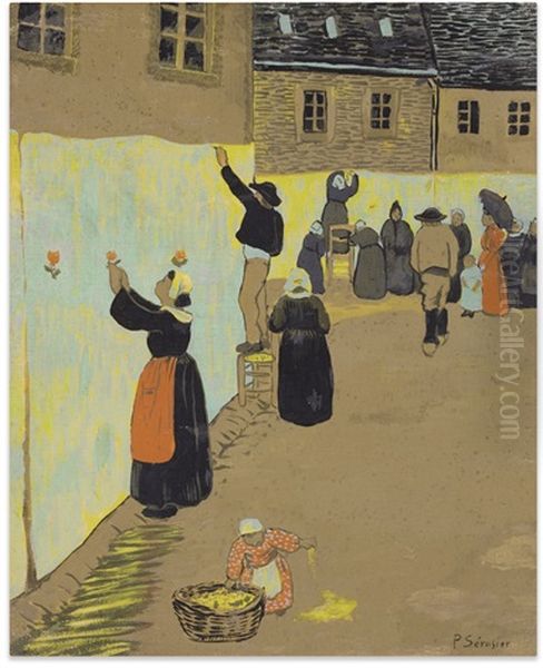 La Fete Dieu A Huelgoat Oil Painting by Paul Serusier