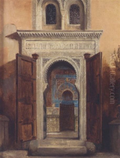 La Porte Du Palais Oil Painting by Andre Servant