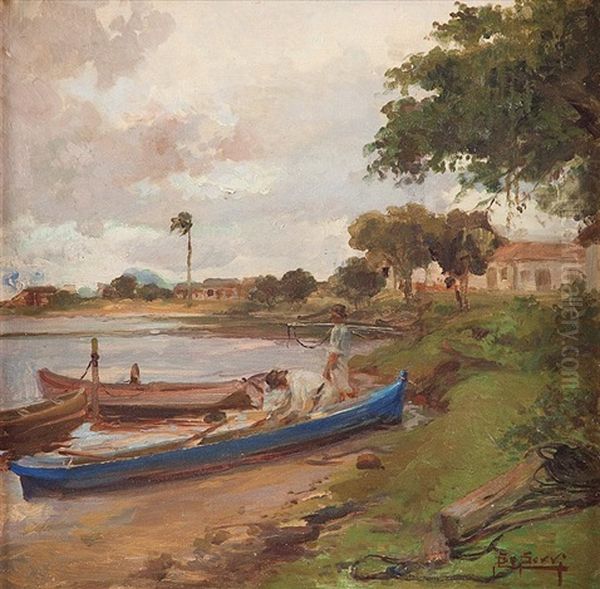 Paisagem Oil Painting by Carlo de Servi